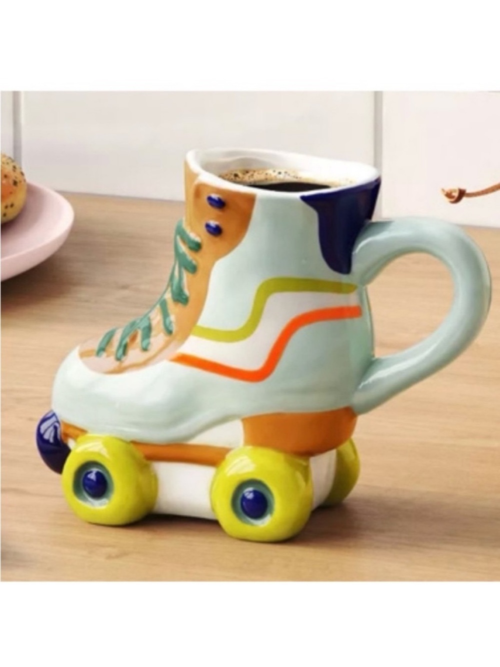NEW - Room Essentials Earthenware 18oz Roller Skate Mug